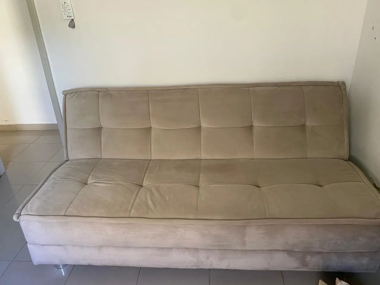 Sofá Cama Cinza 3 Lugares