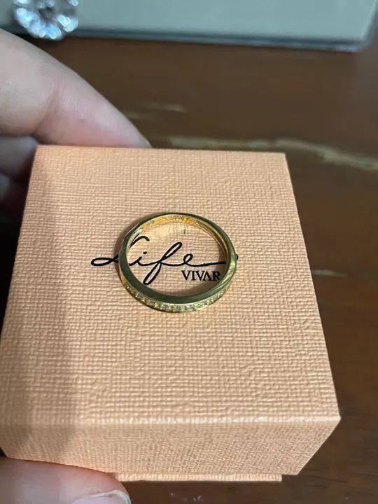 Anel ouro 18k com diamantes  - Foto 4