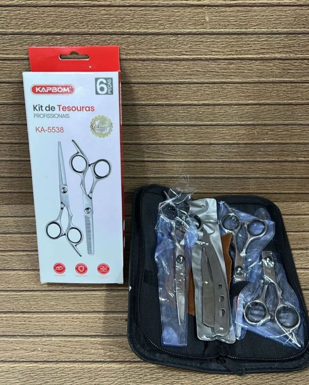 Kit de Tesouras Profissionais Kapbom