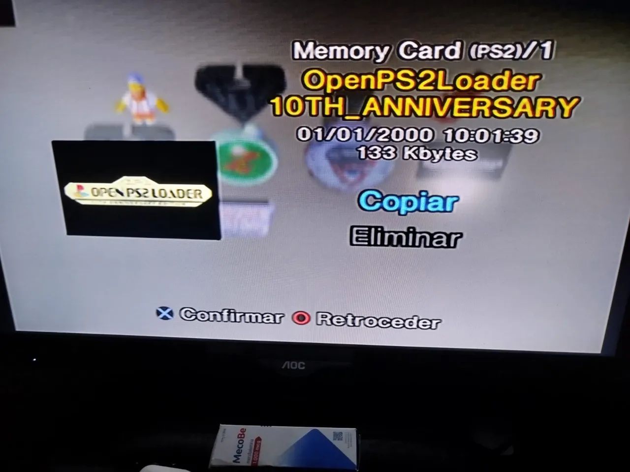 Controle PlayStation 2 e Memory card (novos lacrados) - Foto 3