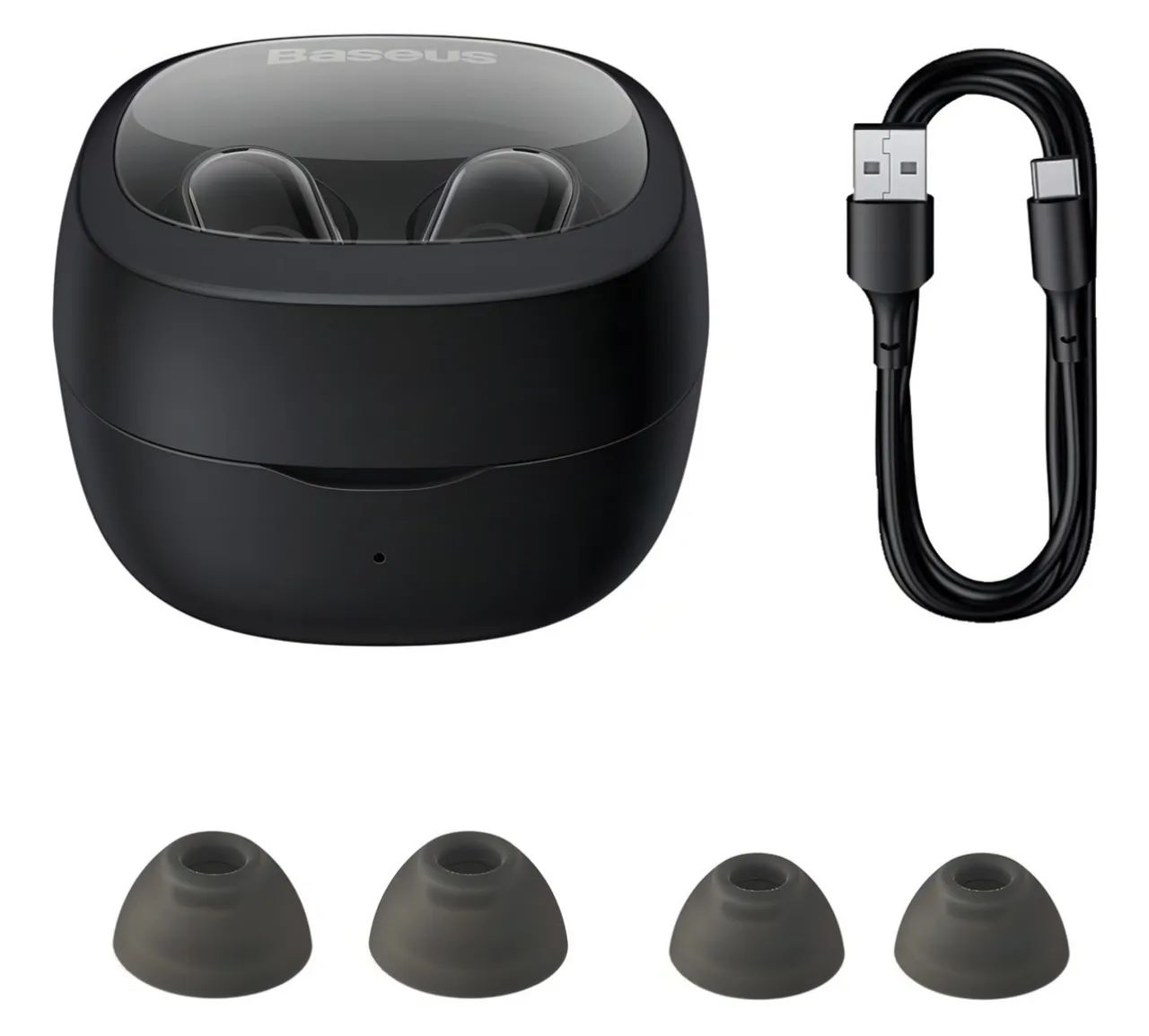 Fone Sem Fio Baseus Bowie Wm02 Tws Bluetooth 5.3 Bateria 25h Cor Preto - Foto 3