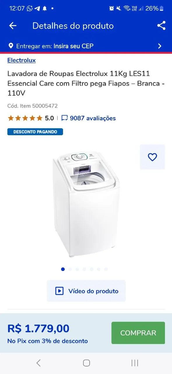Máquina de Lavar Electrolux  - Foto 2