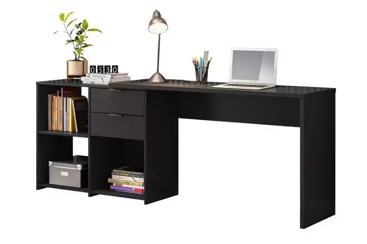 !!! FRETE GRATIS !!! Mesa Office NT 2060 Preto 2 Gavetas Larg. 2.00m - Notável - Foto 2