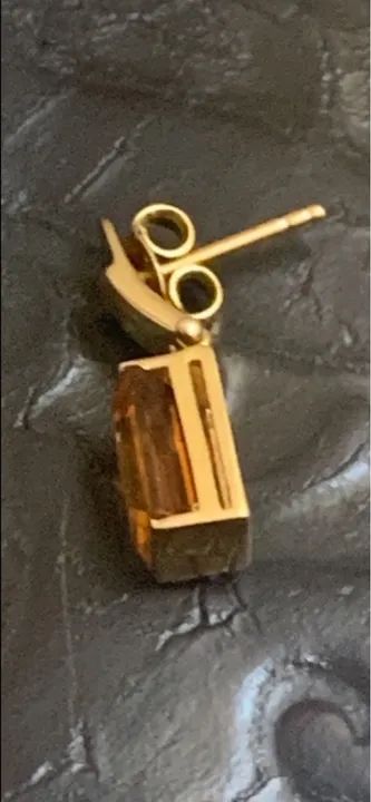 Brincos de Ouro com  topázio imperial.  - Foto 3