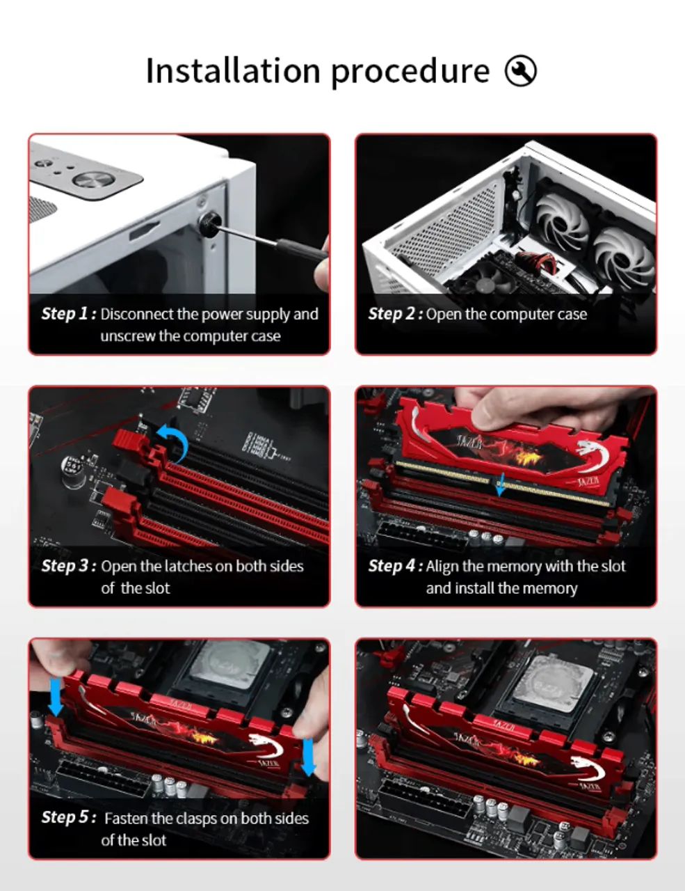 Memória RAM DDR4 8GB 3200MHz XMP JAZER - Foto 6