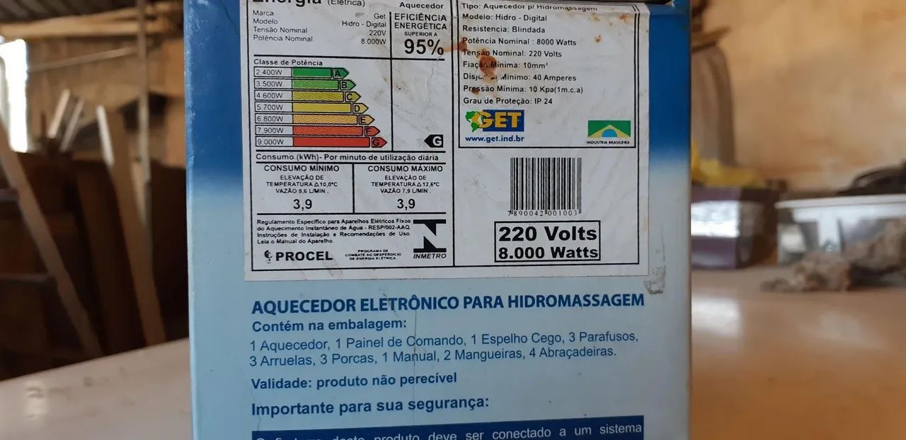 Aquecedor Eletrônico para Hidromassagem Get