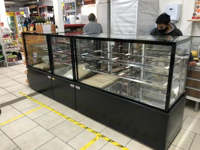 Vitrine padaria frilux fundo inox (alef)