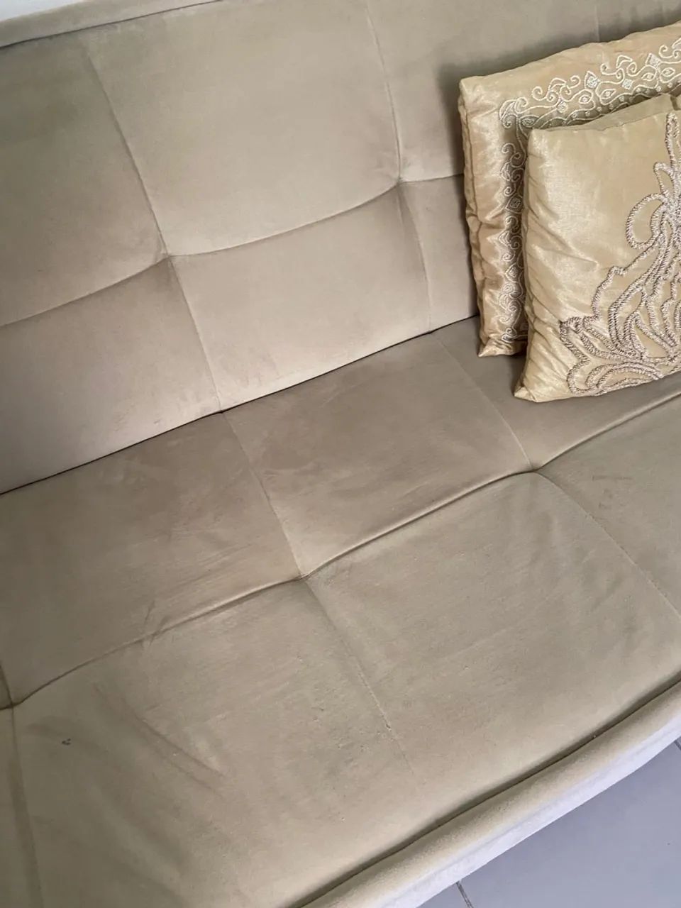Sofá Cama Cinza 3 Lugares - Foto 5