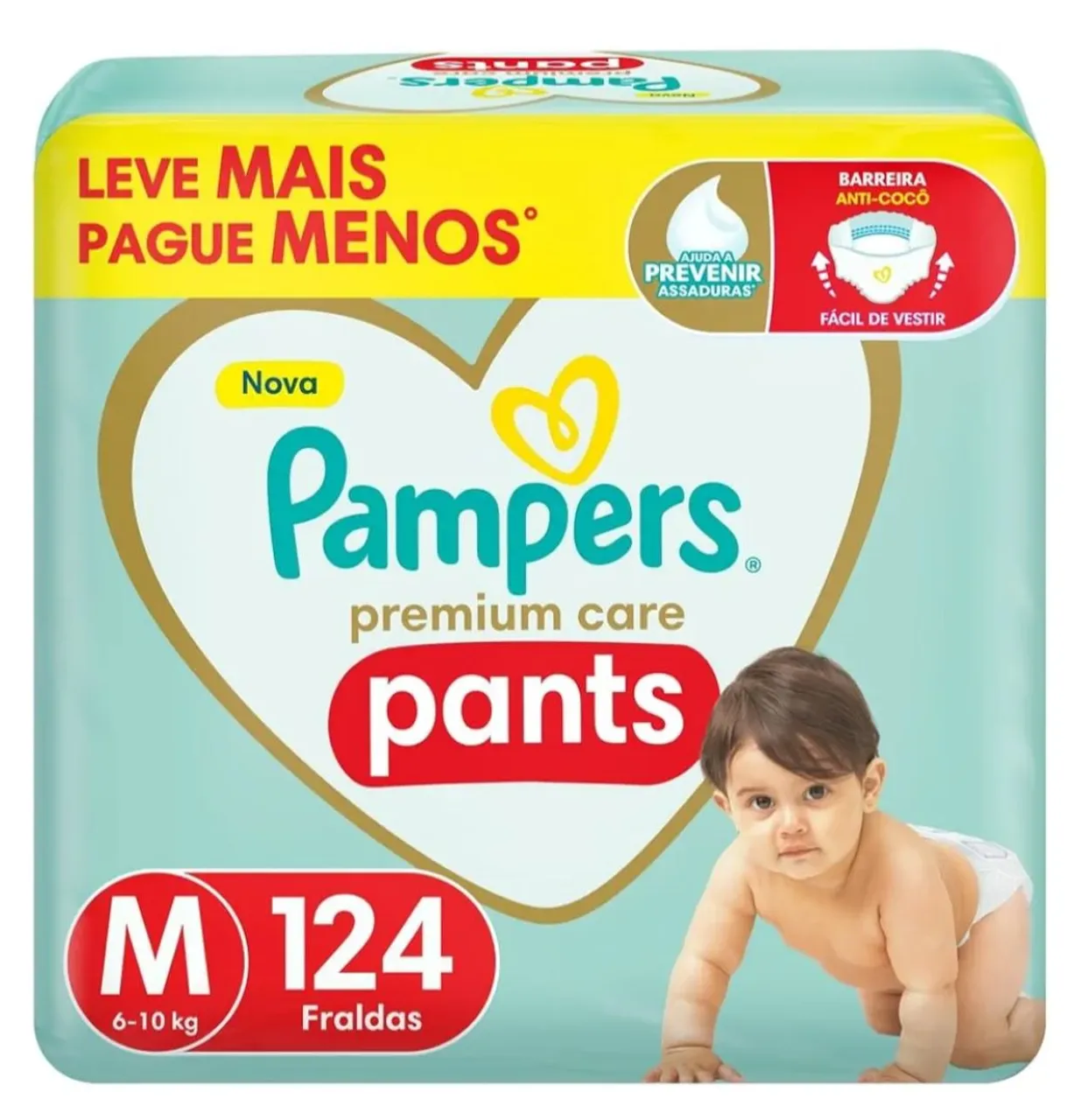 Fraldas Pampers Premium Care Pants M 124 - 6-10kg