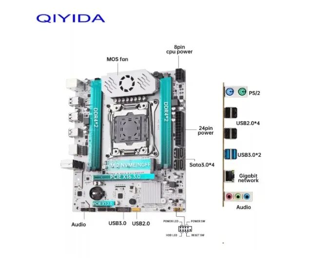 Placa Mãe Branca Gaming Ed4 X99 Micro Atx Ddr4 Slot Nvme M.2