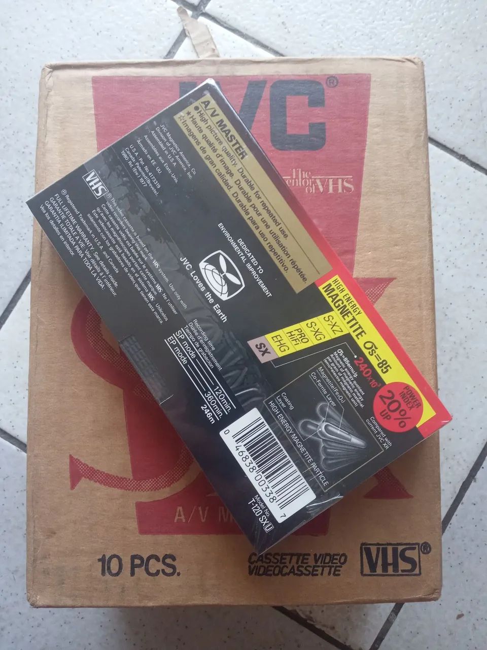 Fitas VHS JVC SX T-120 Lacradas Caixa Com 10 Unidades  - Foto 2