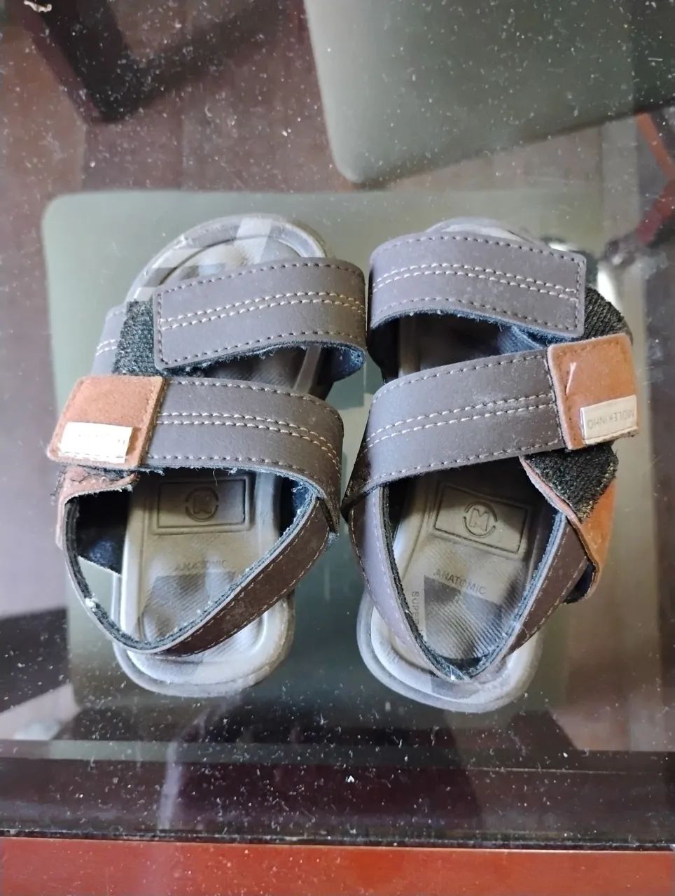 Sandálias infantis marrons - Foto 2