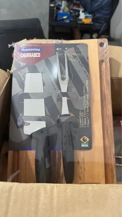Kit Churrasco Tramontina - 3 Peças - Novo
