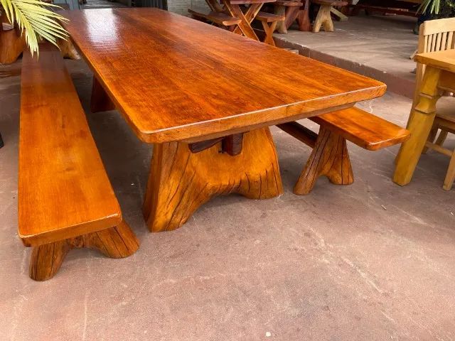 Mesa Rústica para churrasco pronta entrega - Foto 4