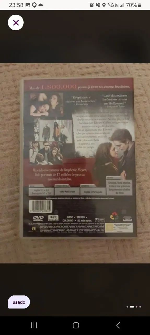 DVDs crepúsculo vendo junto ou separado  - Foto 6