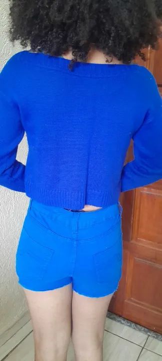 Conjunto short+ Cropped I Love NY Azul - Foto 2