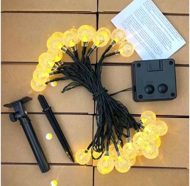 Pisca Pisca Solar 50 Bolinhas Com Led Iluminação A Prova D'agua