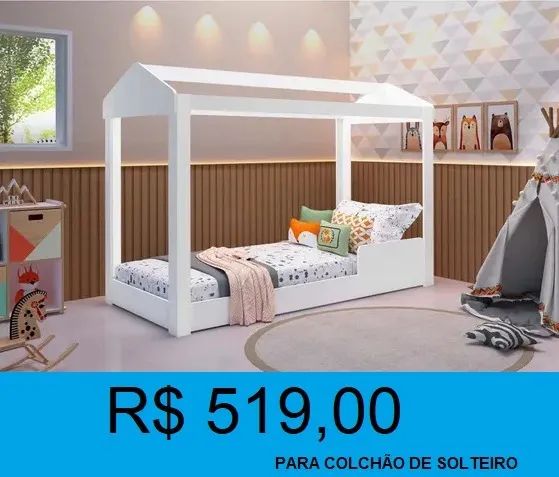 Cama Montessoriana de solteiro - Entrega e montagem GRATIS - Pague na entrega