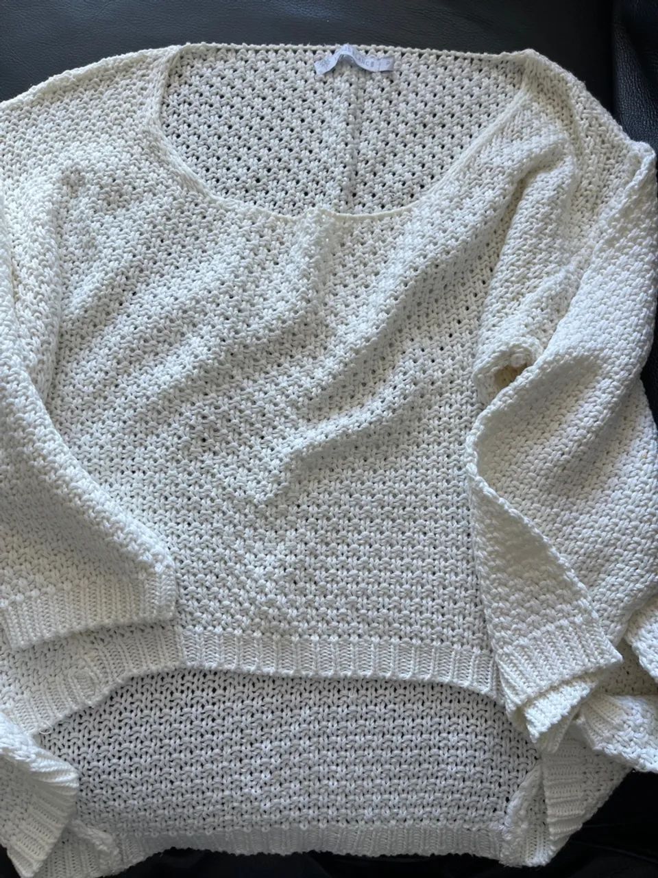 Blusa de Crochê Off White-Le Lis Blanc