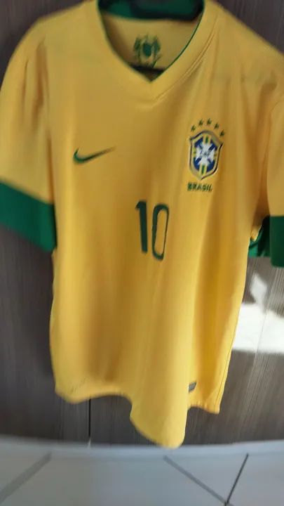 Camisa do Brasil - 10 Ronaldinho -  Nike - Tamanho G - Foto 4
