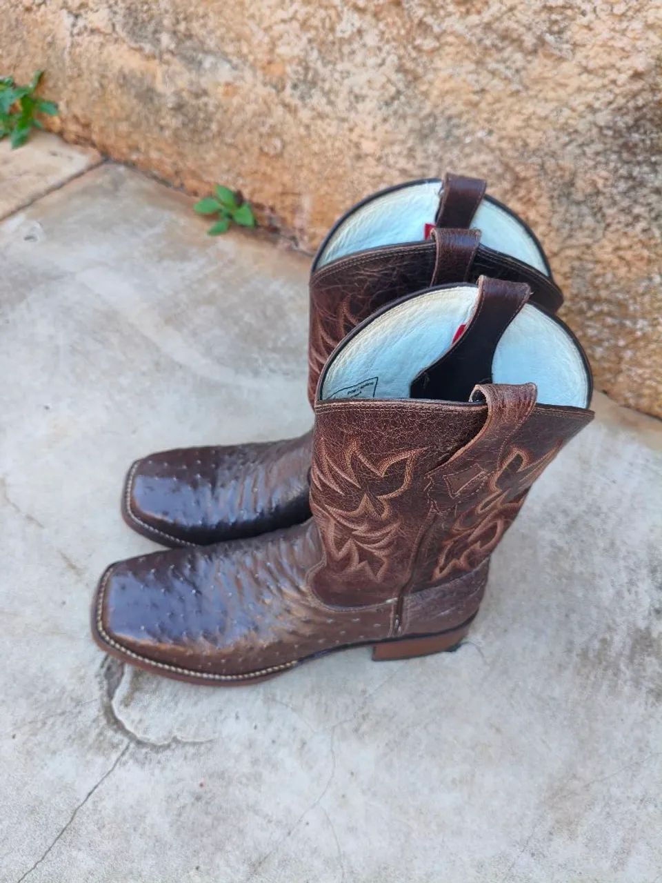 Bota Goyazes, couro de avestruz, 1300,00, 42 - Foto 3