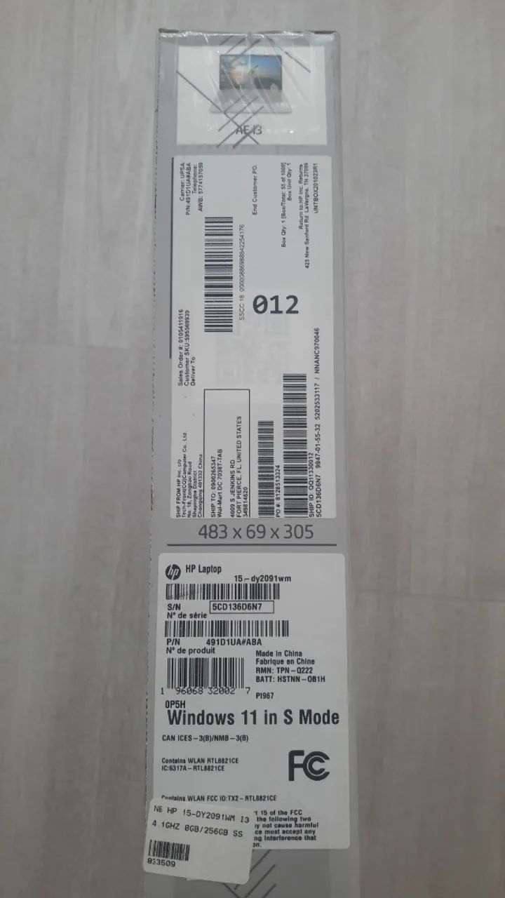Notebook HP 15-DY2091WM Novo, Core i3-1115G4/Ram 8GB/ 256gb Ssd/15.6 /W 11/Cx Lacrada Novo - Foto 5