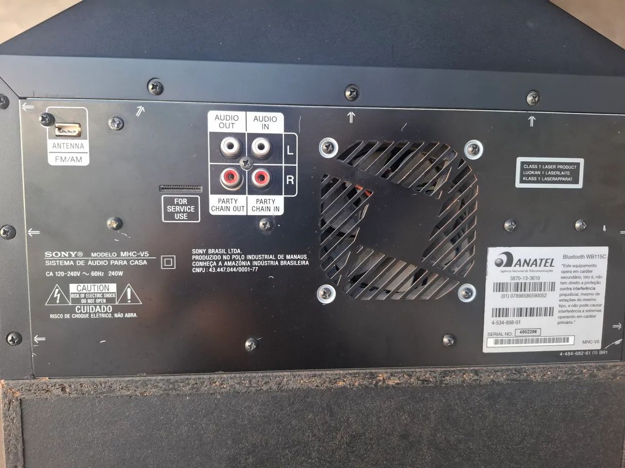 Caixa de SOM SONY SYSTEM MHC-V5 1200W - Foto 3