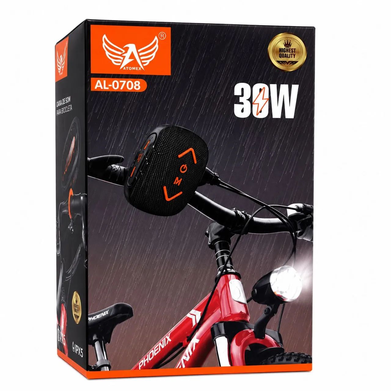 CAIXA DE SOM BLUETOOTH PARA BICICLETA 30W - Foto 5