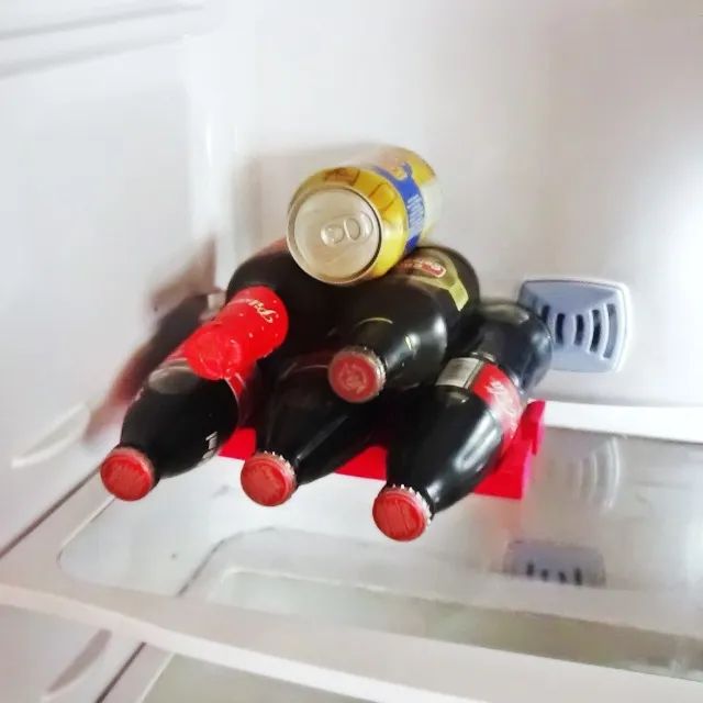 Organizador modular de geladeira para latas e garrafas kit com 4 unidades - Foto 4