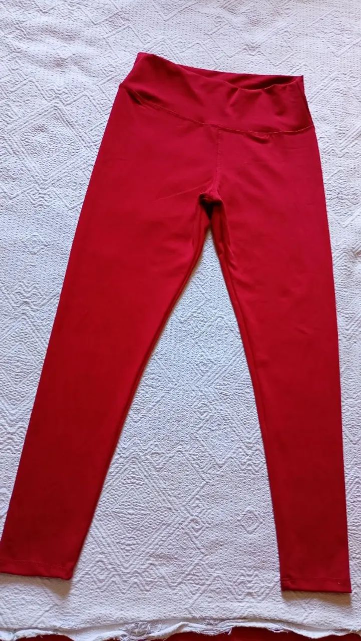 calça de jinastica laycra vermelha 