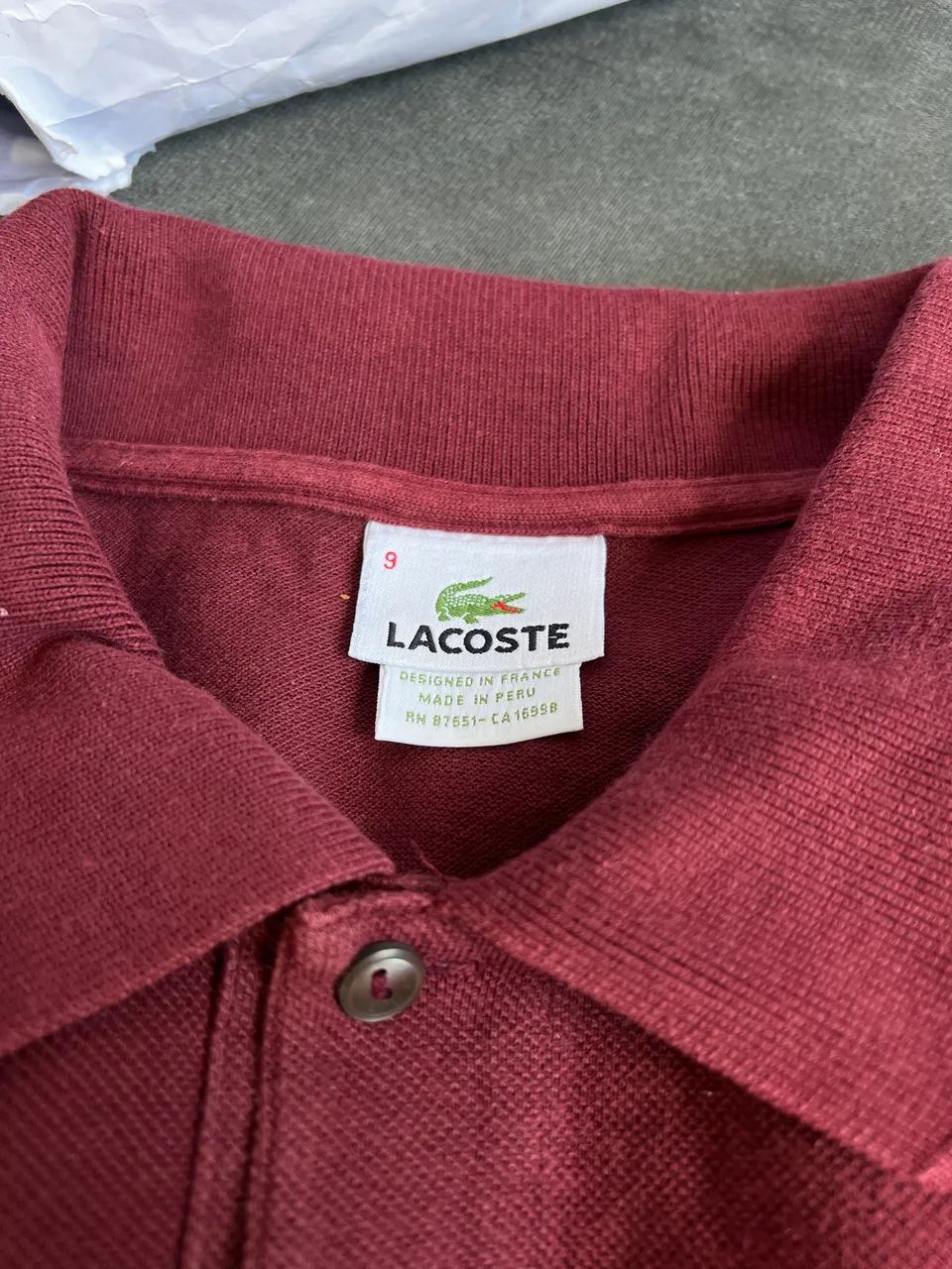 Camisa Lacoste Vinho - Foto 4