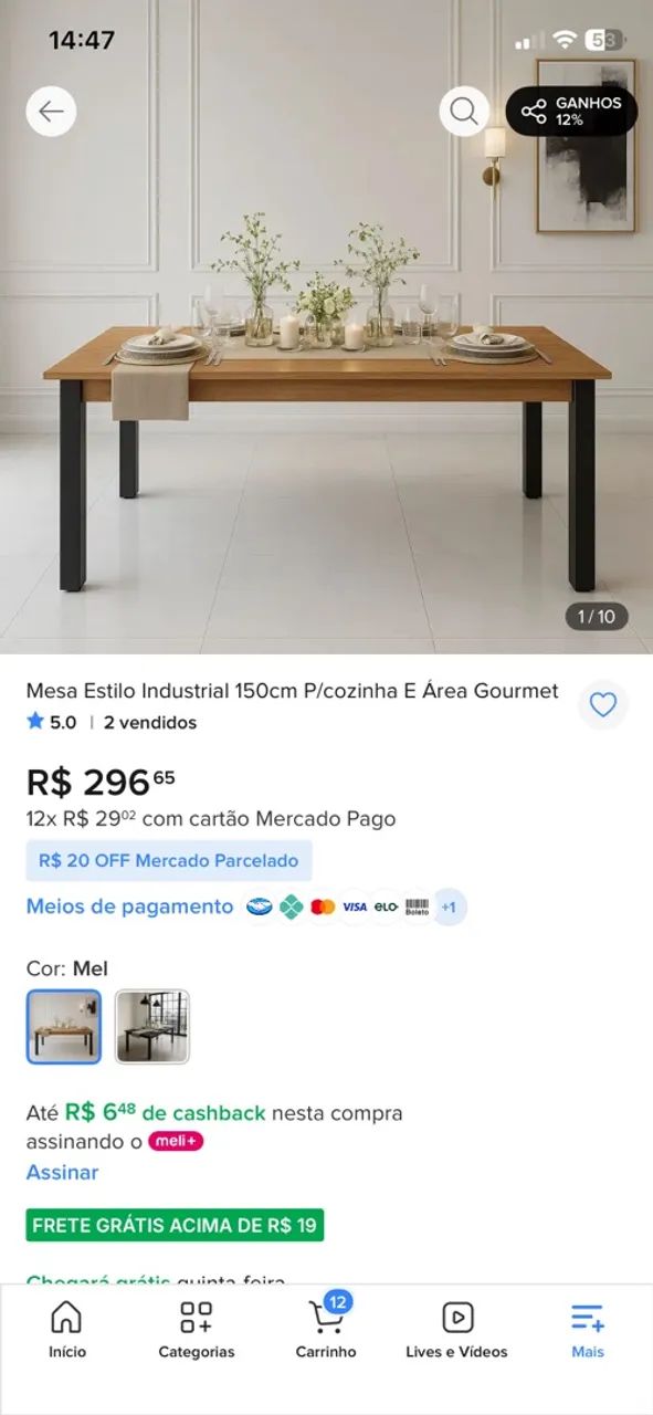 Mesa em madeira