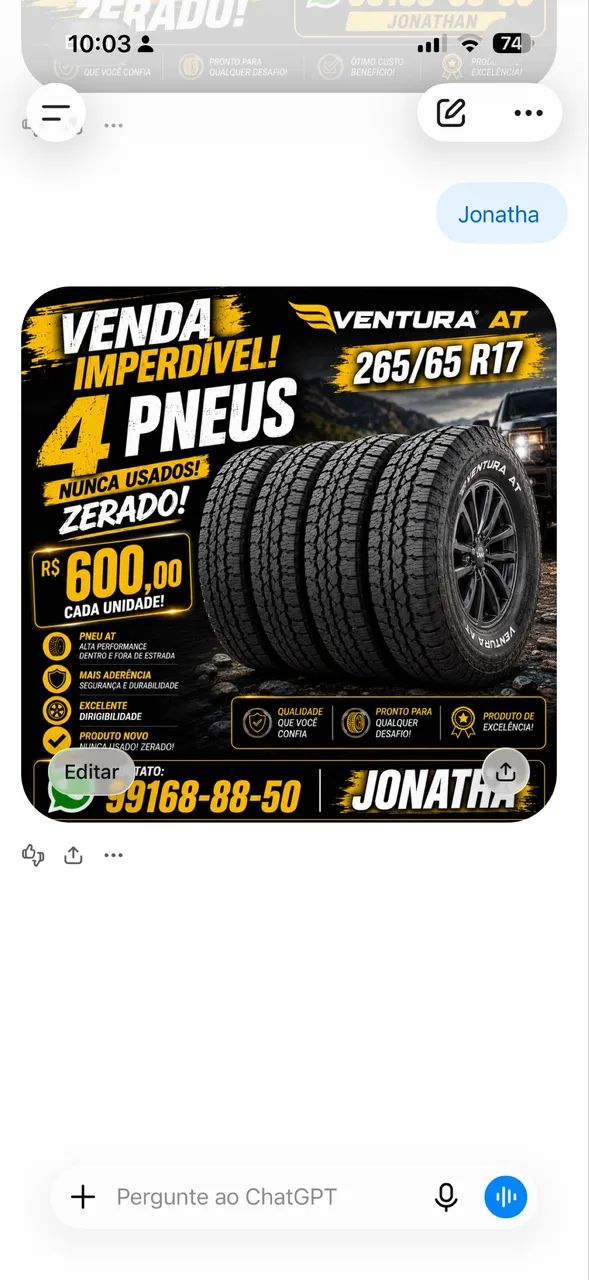 Pneu novo 