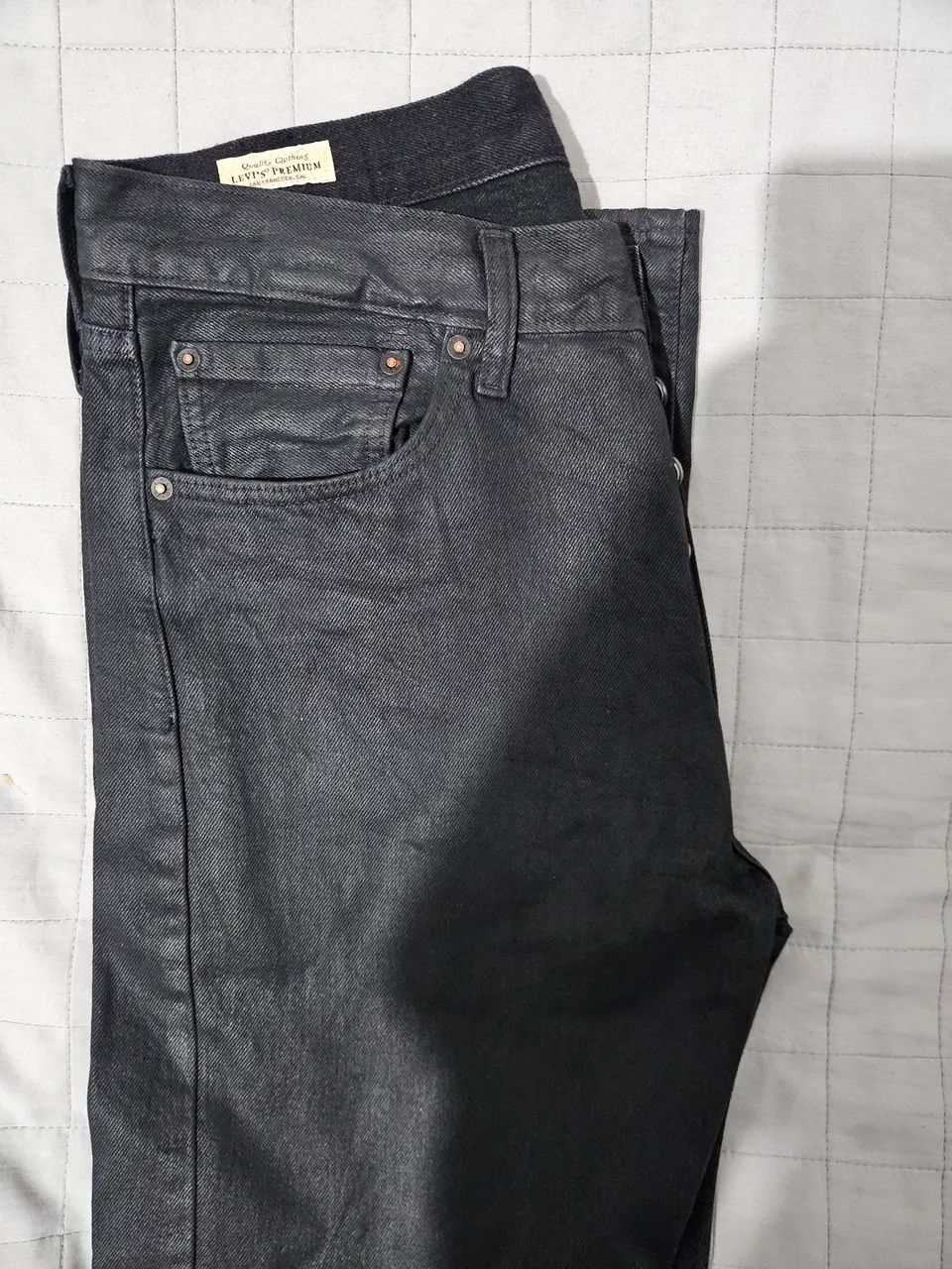 Calça Jeans Levi's® 501® Original Preta - Foto 5