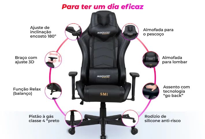 Cadeira Gamer MaxRacer Tatical SMI Limited Edition - Foto 2