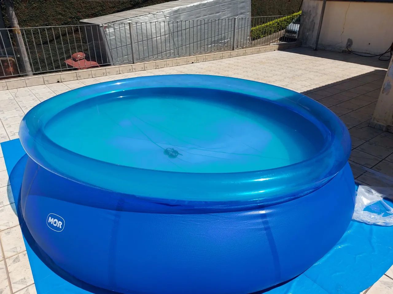Piscina Inflável Mor 4.600L Semi-nova - Foto 3