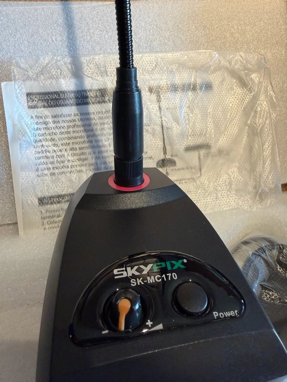 Microfone De Mesa Profissional Gooseneck Sk-mc170 Skypix Cor Preto - Foto 4