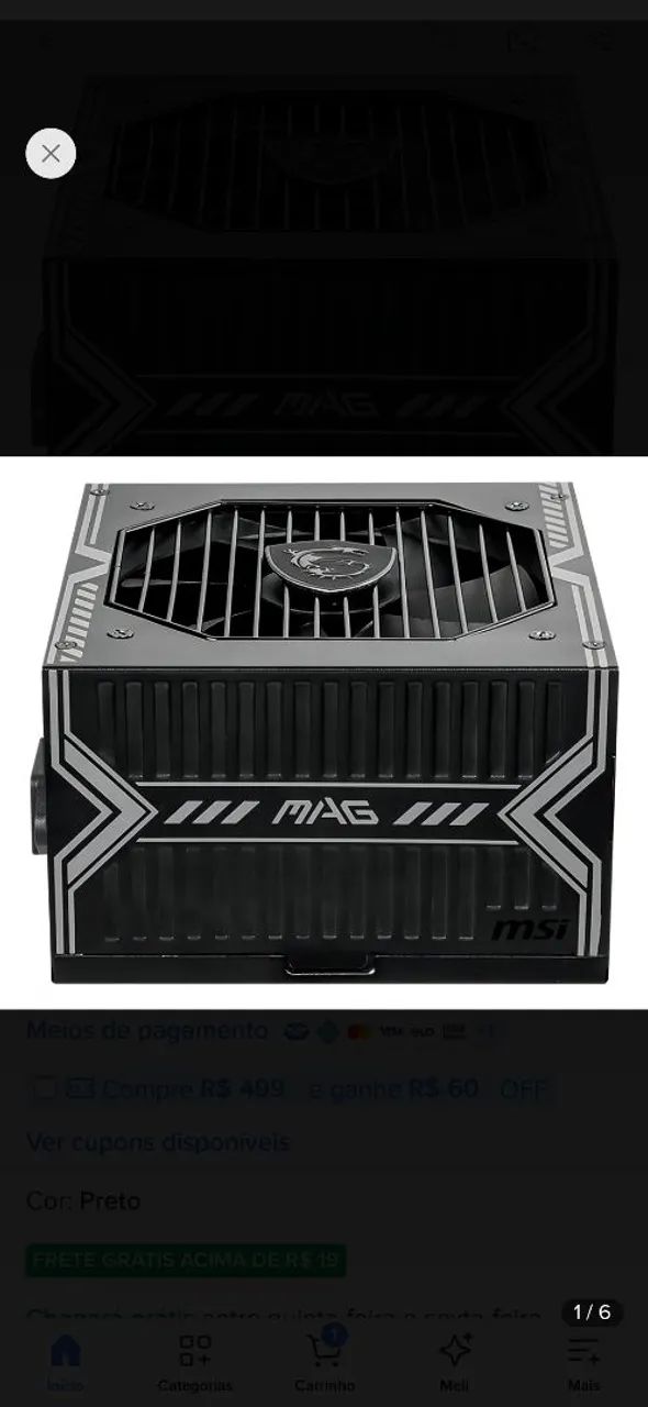 Fonte Atx 650w Msi Mag A650bnl 80 Plus Bronze