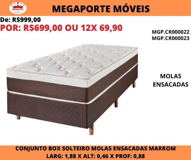 Conjunto Box Solteiro Molas Ensacadas - Foto 2