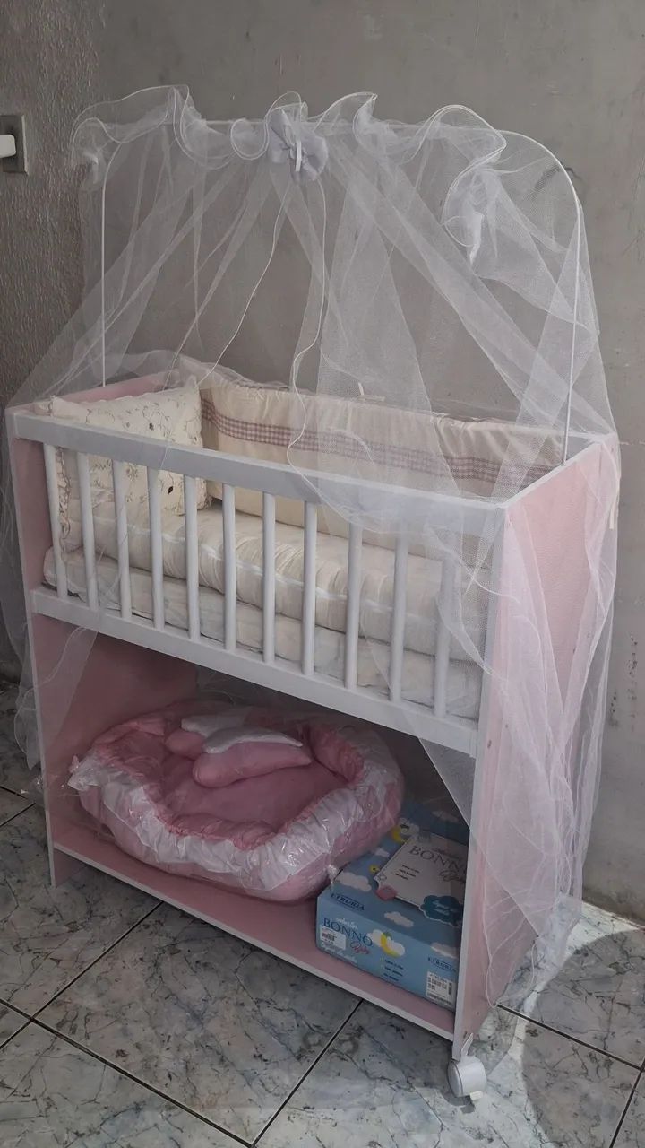 Berço + Kit mini berço luxo