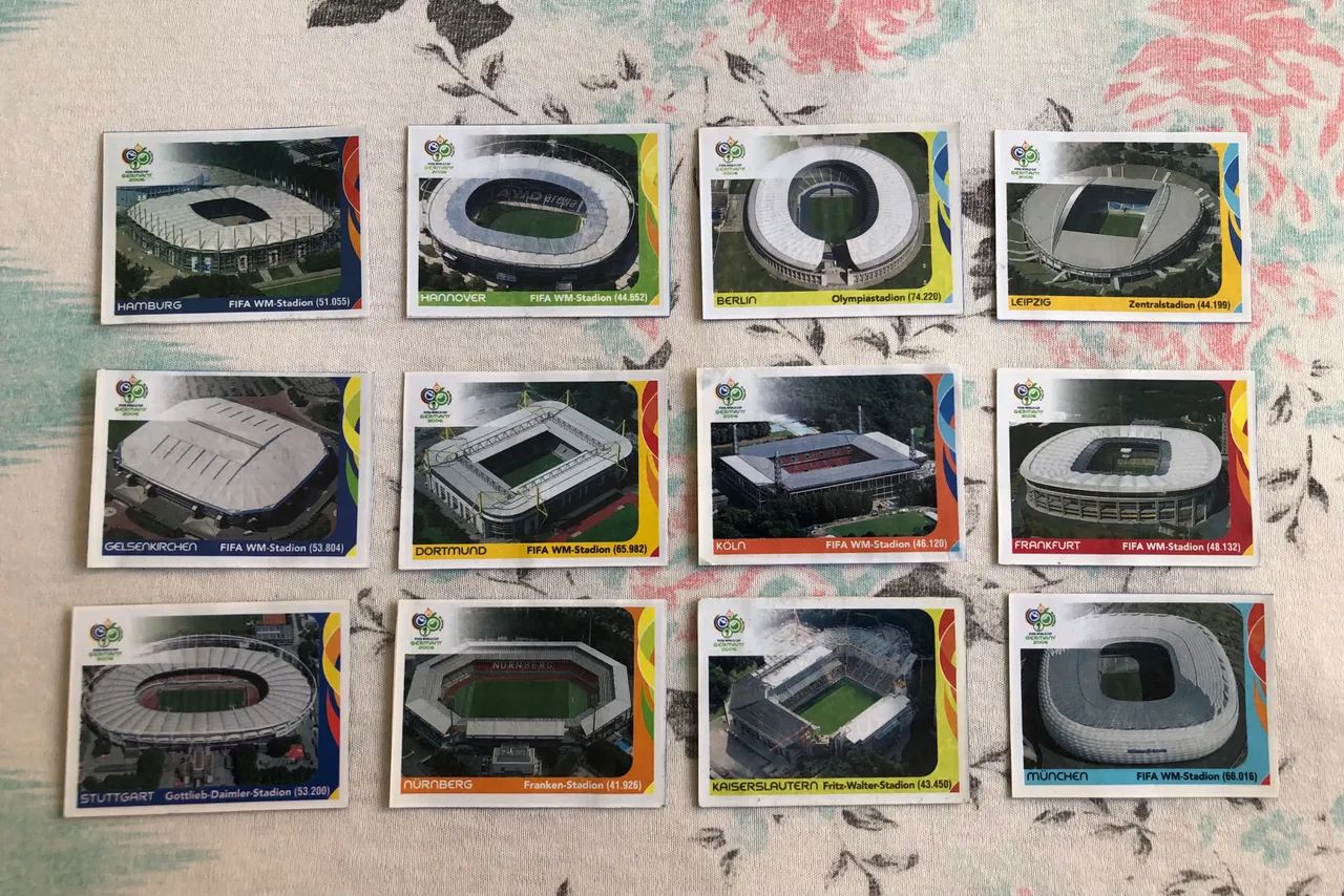 Figurinhas Estádios Copa 2006 Alemanha - Recortados