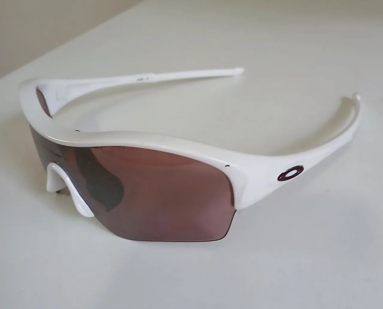 Óculos de Sol Oakley Branco Unissex Corrida Run Trainning Esporte Endure Enduro  - Foto 2