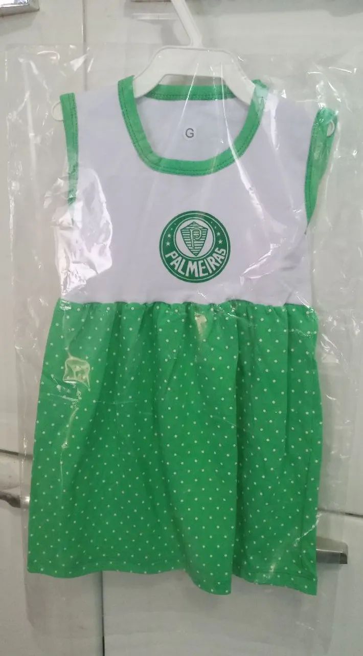 Vestido de bebê Palmeiras 