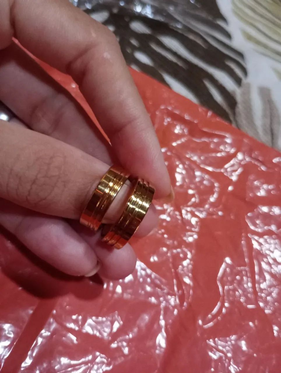 Aliança folheadas 