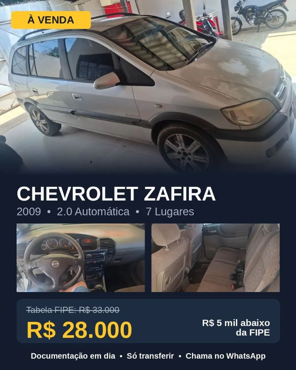 Chevrolet Zafira Zafira Eleg.2.0 MPFI FlexPower 8V 5p Aut 2010