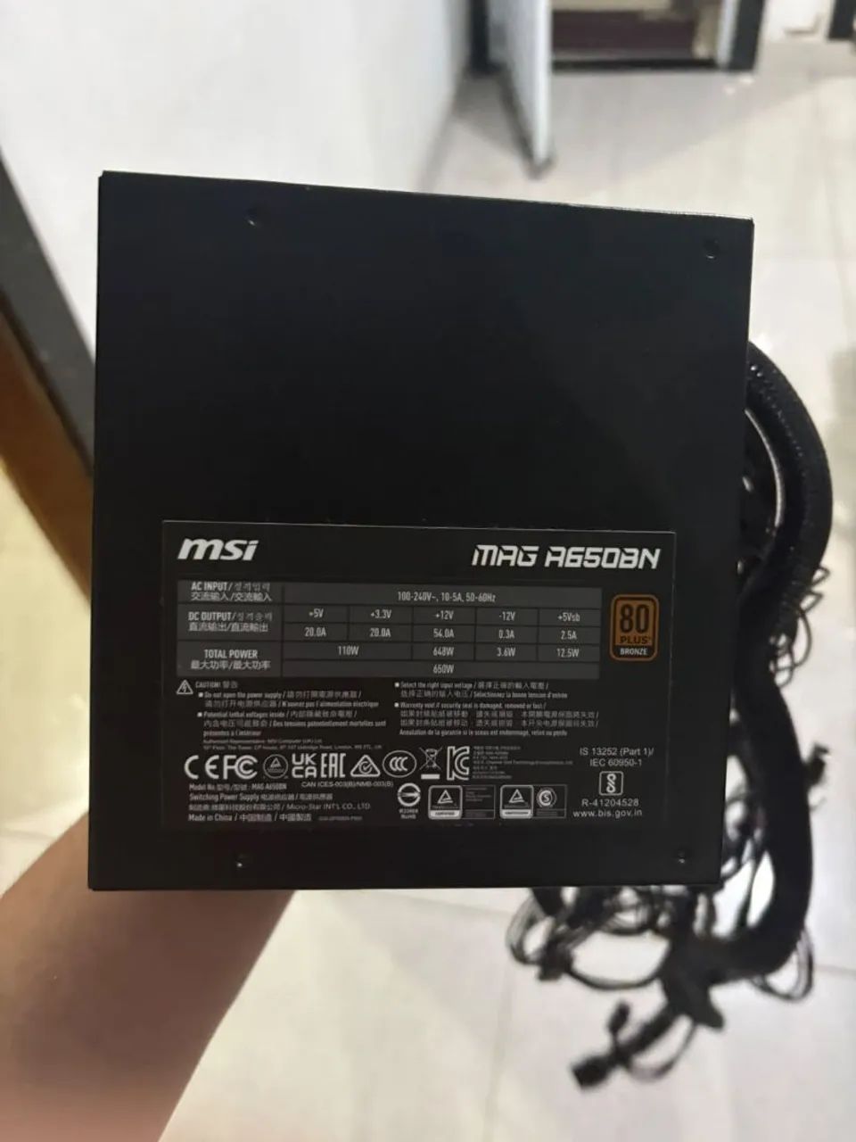 Fonte Msi Mag 650w 80 plus bronze - Foto 3