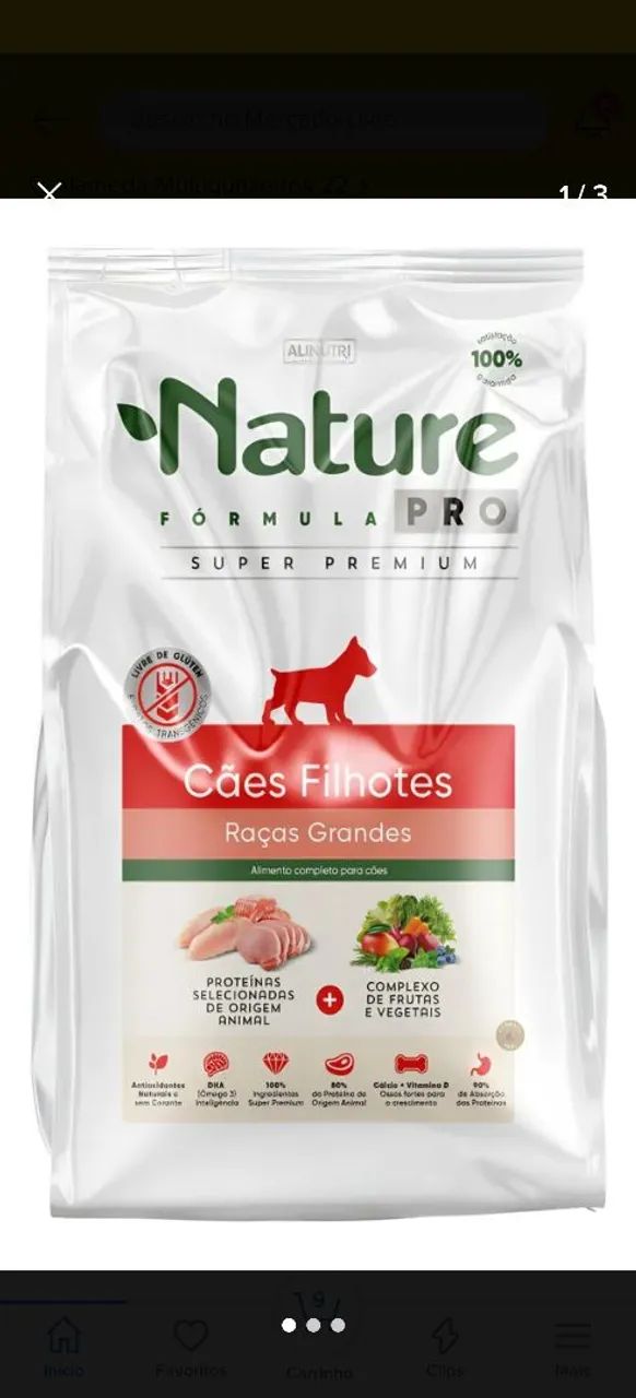 Ração super Premium Natural 