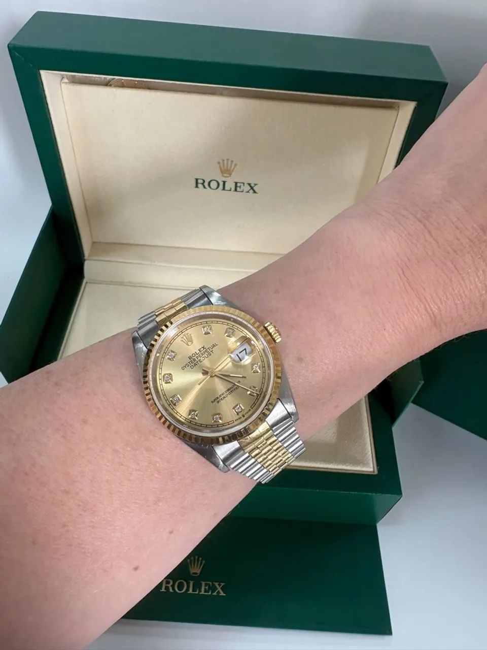 Relógio Rolex Datejust 36mm* aço e ouro - Foto 3