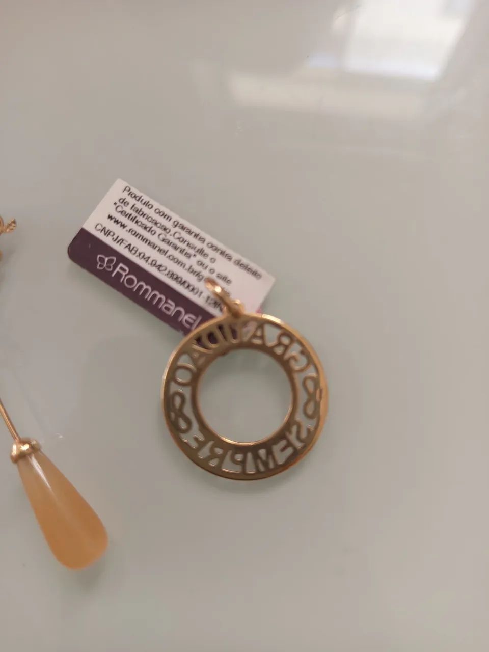 Pingente Gratidão e Brinco Rommanel 80,00 os dois  - Foto 2