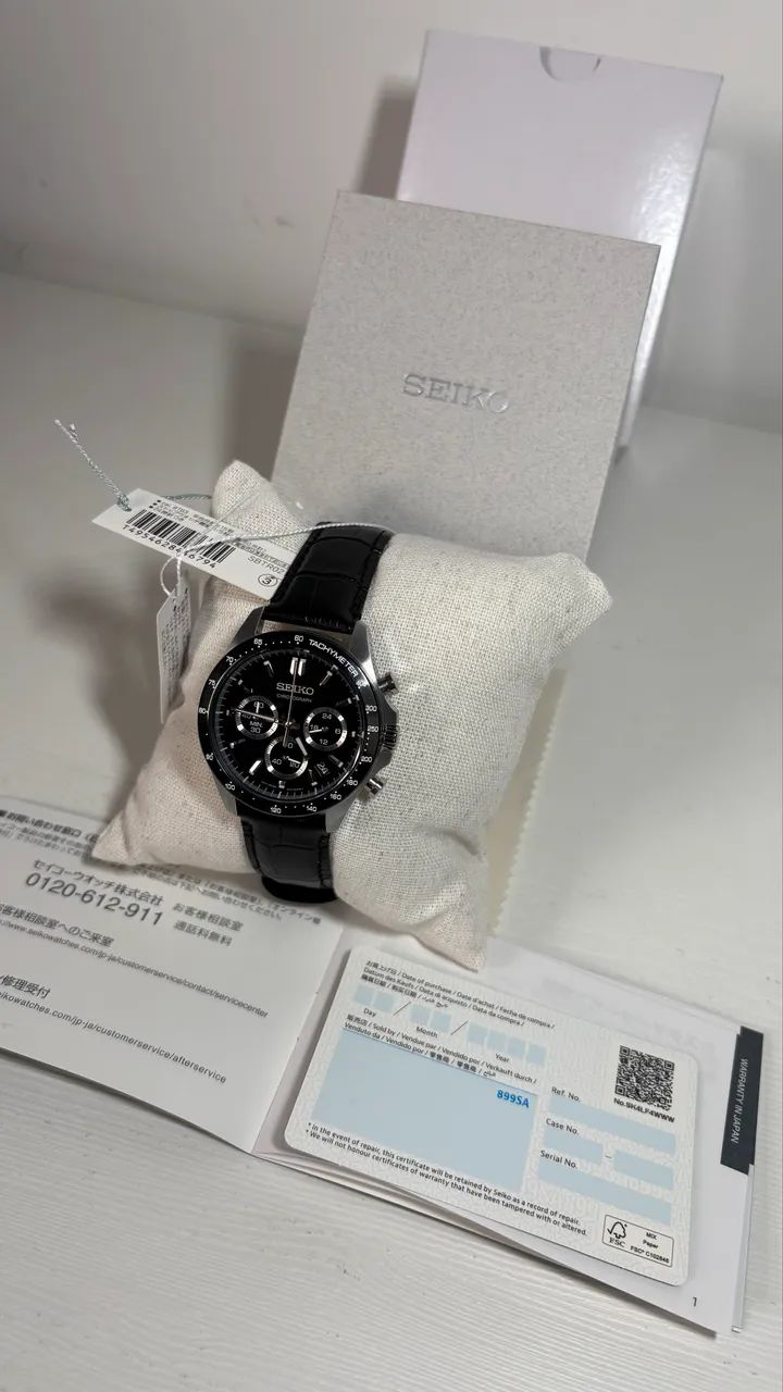 relógio seiko chronograph preto sbtr021